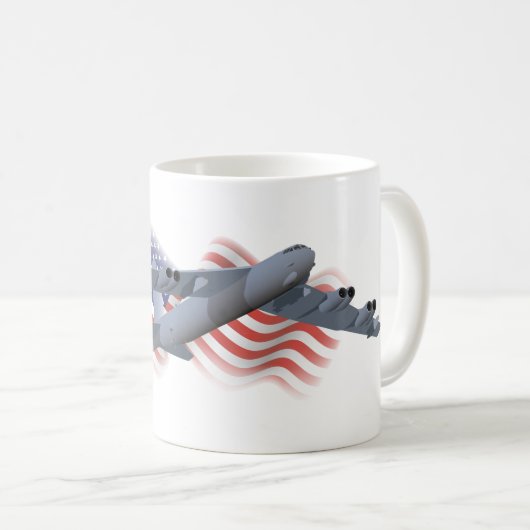 Mug B-52 Bombe stratégique avec drapeau américain (Devant droit)