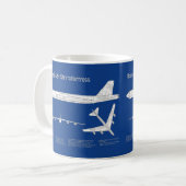 Mug B-52 Stratoforteresse - Plan directeur de l'avion  (Devant gauche)