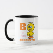 Mug B comme Big Bird | Ajoutez votre nom (Gauche)
