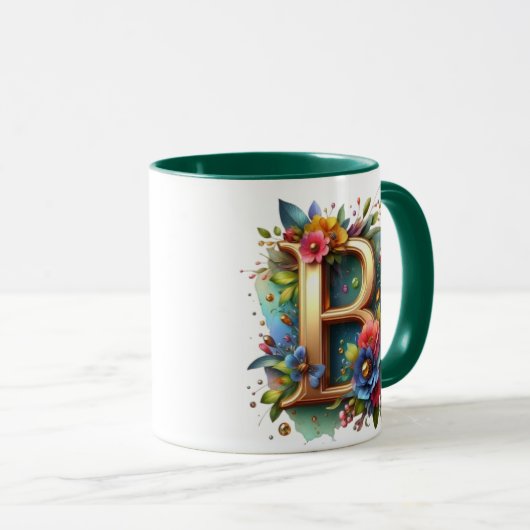 Mug B Coupe Alphabet Design (Devant droit)
