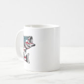 Mug B Drapeau Usa Américain Pêche (Devant gauche)