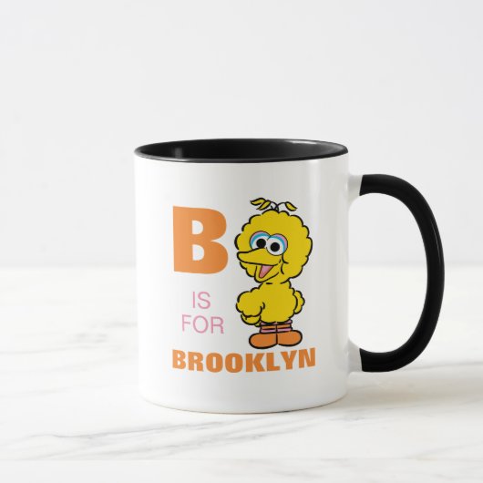 Mug B est pour Big Bird | Ajouter Votre Nom (Droite)
