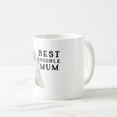 Mug B est pour Meilleure maman caniche (Devant droit)