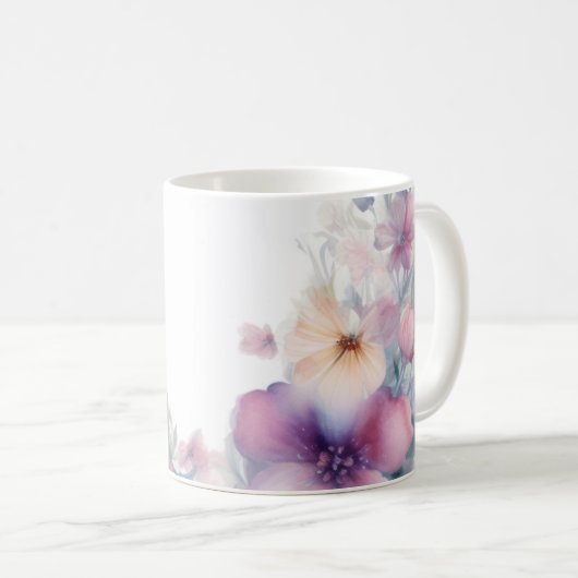 Mug B Fleurs et papillons (Devant droit)