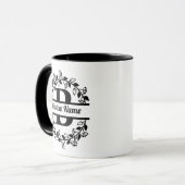 Mug B Floral Monogram Letter (Devant gauche)