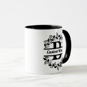 Mug B Floral Monogram Letter (Devant droit)