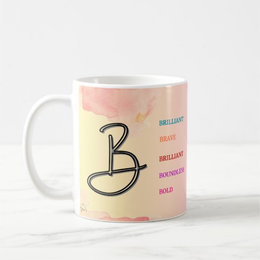 Mug "B" initial (11oz) (Gauche)