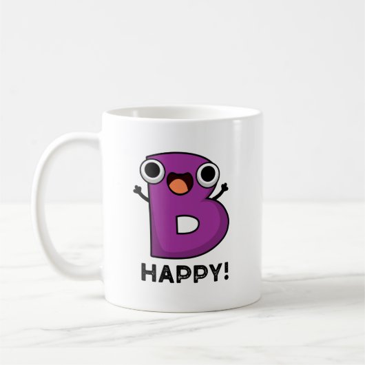 Mug B Joyeux jeu amusant Alphabet Pun (Gauche)