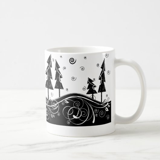 Mug b&w arbres de Noël (Droite)