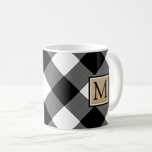 Mug B&W Buffalo Check Monogramme (Devant droit)