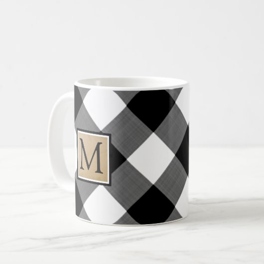 Mug B&W Buffalo Check Monogramme (Devant gauche)