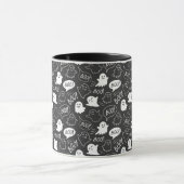Mug B&W Cute Doodle Halloween Motif (Centre)