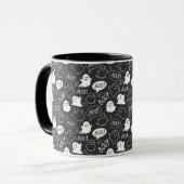 Mug B&W Cute Doodle Halloween Motif (Devant gauche)