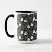 Mug B&W Cute Doodle Halloween Motif (Gauche)