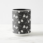 Mug B&W Cute Doodle Halloween Motif (Centre)