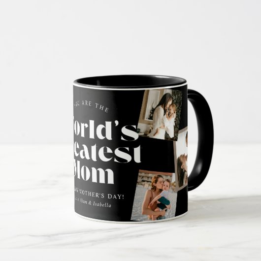 Mug B & W Plus Grande Maman 6 Collage Photo (Devant droit)