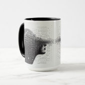 Mug B&W Surreal Optique Illusion Carte Visage Femme (Devant gauche)