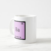 Mug Ba - Barcelone Funny Chimie Élément Symbole Tee (Devant gauche)
