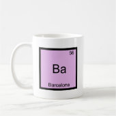 Mug Ba - Barcelone Funny Chimie Élément Symbole Tee (Gauche)