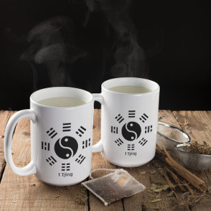 Mug Ba Gua, huit trigrammes, Yin yang personnalisable