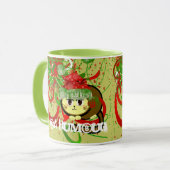 Mug Ba Humbug Kitty Cat Grunge Noël (Devant gauche)