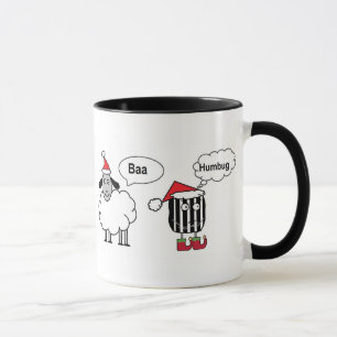 Mug Baa Humbug Drôle de mouton de Noël dessin animé