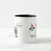 Mug Baa Humbug Drôle de mouton de Noël dessin animé (Centre)