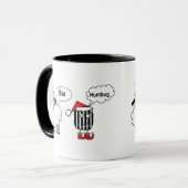 Mug Baa Humbug Drôle de mouton de Noël dessin animé (Devant gauche)