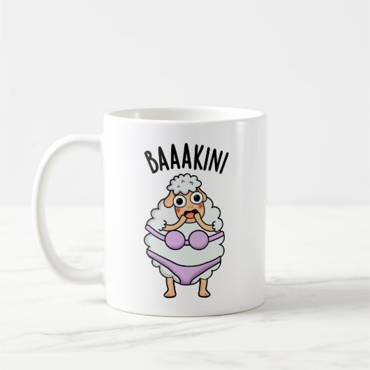 Mug Baa-kini Funny Bikini Pun (Gauche)