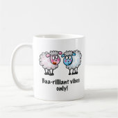 Mug Baa-rilliant - Cute Cartoon Sheep Pair (Gauche)