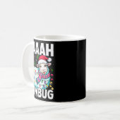 Mug Baaah Humbug Sheep Xmas Lights Funny Anti Christma (Devant gauche)