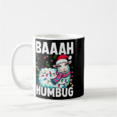 Mug Baaah Humbug Sheep Xmas Lights Funny Anti Christma (Gauche)