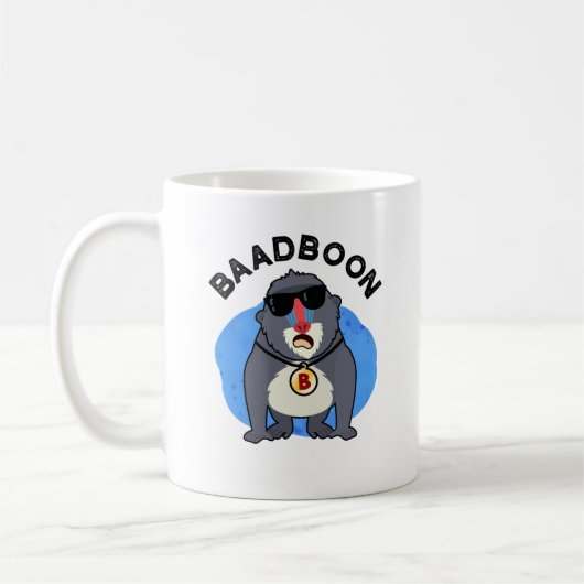 Mug Baadboon Funny Bad Baboon Pun (Gauche)