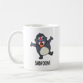 Mug Bab-foon Funny Baffoon Baboon Pun (Gauche)