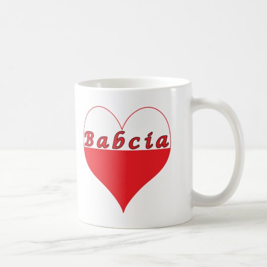 Mug Babcia Coeur polonais (Droite)
