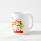 Mug Babcia, le plus froid du monde de fleurs (Devant droit)