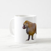 Mug Baboon isolé autocollant carré de la carte postale (Devant gauche)
