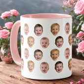 Mug Baby 3 Photo Face Mug, Personalized Gift