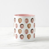 Mug Baby 3 Photo Face Mug, Personalized Gift (Centre)