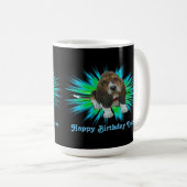 Mug Baby Basset Hound Joyeux Anniversaire oncle (Devant droit)
