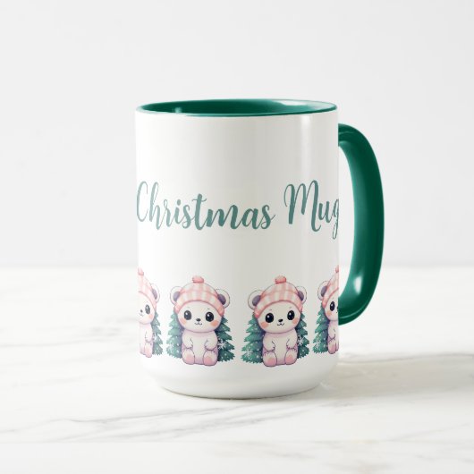 Mug Baby Bear Xmas Customisé (Devant droit)