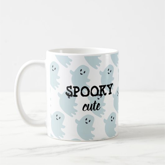 Mug Baby Blue Ghost Halloween Éffrayant mignonne (Gauche)