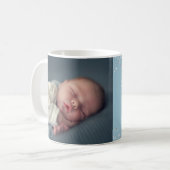Mug Baby Boy Faire-part de naissance Merci bleu (Devant gauche)