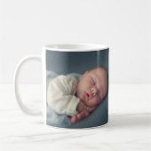 Mug Baby Boy Faire-part de naissance Merci bleu (Gauche)