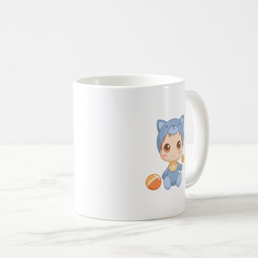 Mug Baby Boy Girl Chat Jumpsuit (Devant droit)