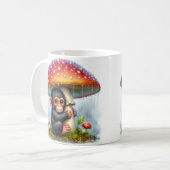 Mug Baby Chimpanzé Sous Parapluie De Champignons (Devant gauche)
