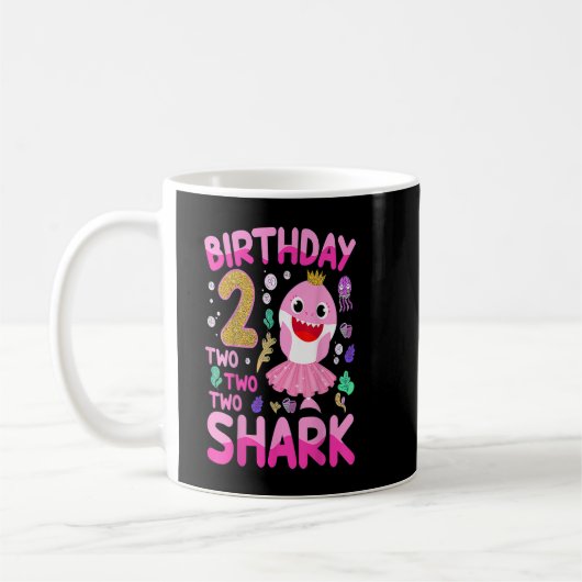 Mug Baby Cute Shark 2e anniversaire garçon fille 2 an (Gauche)