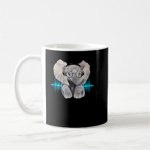 Mug Baby Elephant DJ Portant Casque & Lunettes Cadeau