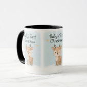 Mug Baby first christmas reindeer cute cozy holiday (Devant gauche)
