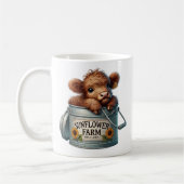 Mug Baby Highland Cow Sunflower Farm (Gauche)